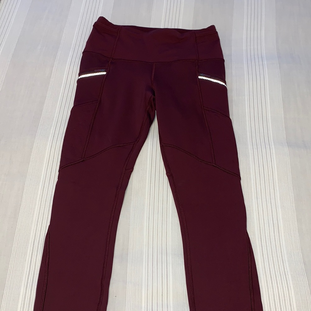 Lululemon Athletica Burgundy Leggings